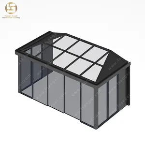4 Seizoen Solarium Eigentijds Tuinontwerp Aluminium Frame Glazen Serre Huizen Voor Buiten