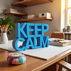 Décoration de table créative en bois d'ingénierie peint en bleu, pièce décorative élégante pour le bureau, idéale comme cadeau ou pour la décoration du salon - Product Image 1