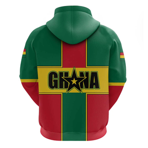 Nueva Sudadera con Capucha de Diseño Simple con la Bandera de Ghana Africana y el Escudo de Armas, Personalizable, Uniformes Deportivos - Product Image 3