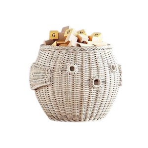 Cesta de Almacenamiento Grande de Ratán con Forma de Pez, Organizador de Juguetes para Niños, Organizador de Artículos Diversos, Maceta Decorativa con Forma de Animal para Sala de Estar - Product Image 2