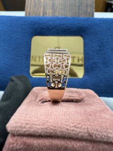 Gold Plated <b>Ring</b> <b>For</b> <b>Men</b> Luxury Synthetic Diamond IGI Certified E Color Round Brilliant Cut 10k 14k 18k Purity Gift - Product Image 2