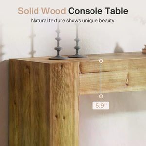 Consolle in Legno Massello Stile Rustico per Ingresso, Divano o Foyer - Product Image 5