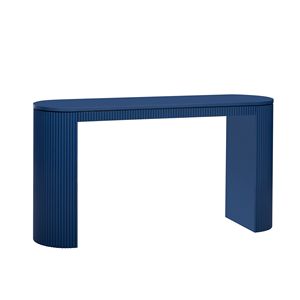 Curved Design Console <b>Table</b> with Unique Vertical Stripe for Living Room Study Entrance - Product Image 4