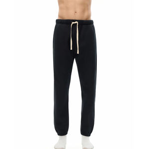 Pantalones de hombre al por mayor, los más vendidos, bordados, ecológicos, de poliéster/algodón, holgados, de pierna recta, con cordón, de frente plano, para entrenamiento universitario - Product Image 1