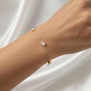 1.10CTW Mixed Bezel-Set Diamond Station <b>Bracelet</b> - Product Image 2
