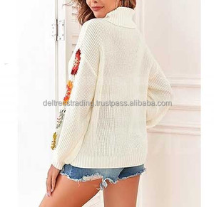 Sudaderas de Invierno 2024 para Mujer, Manga Larga, Tejido de Punto, Logotipo Frontal, Colores Personalizados, Impresión de Logotipo Personalizado, Cuello Alto Transpirable - Product Image 6