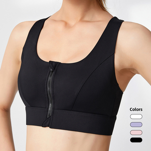 Soutien-gorge de sport haute performance à fermeture éclair, respirant, maintien élevé, pour yoga et gym, séchage rapide, écologique – Meilleure vente - Product Image 4