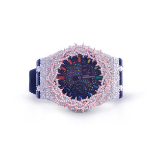 Montre élégante demi-trône sertie de diamants, collection premium de luxe en acier inoxydable DOPE JEWELLS - Product Image 3