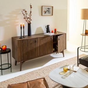 Aparador de madera de acacia Vandana Prime Cresta - Product Image 2