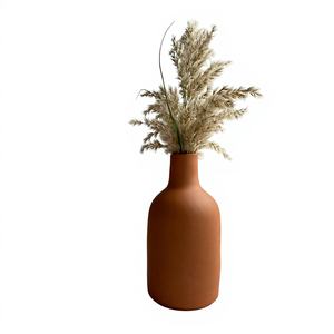 Pot en terre cuite vintage rustique fait main et sculpté à la main pour plantes d'intérieur et d'extérieur, fleurs et succulentes - Product Image 1