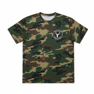 T-shirt de chasse premium en gros, coutures ergonomiques, coupe confortable, camouflage toutes saisons pour la randonnée et les sports de plein air - Product Image 1