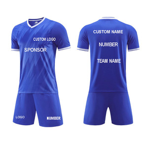 Maillot de football personnalisé de haute qualité en polyester sublimé à 100 %, multicolore, unisexe, uniforme d'entraînement court, respirant et à séchage rapide - Product Image 2