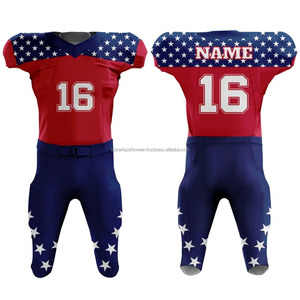 Nuevas Camisetas de Fútbol Americano Personalizadas de Talla Grande para Verano, Diseño de Bandera Estadounidense, Cortas, Transpirables, de Secado Rápido, 100% Poliéster, Uniforme de Equipo para Exteriores - Product Image 1