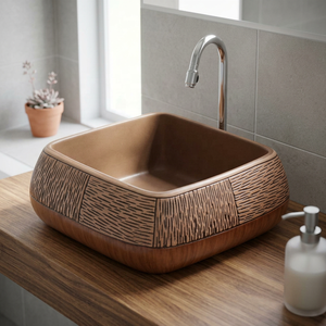 Vistaar Export Quality Gold-Plated Ceramic Table Top Wash Basin For Villa Vanity And Bathroom - Product Image 5