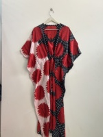 Lot de robes kaftan en soie crêpe vintage, robes kaftan en soie sari, robes maxi pour femmes