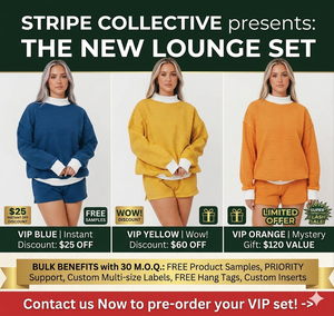 Women Turquoise <b>White</b> Striped Knitted <b>2</b> <b>Piece</b> Shorts <b>Set</b> Turtleneck Long Sleeve Loose Fit Casual Spring Summer Outfit - Product Image 4