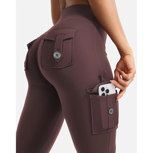 2026 Women's High-Waist Yoga Gym <b>Leggings</b> Breathable Woven Seamed Outdoor Hiking Anti-Bacterial Snagging Resistance Casual Solid - Product Image 5