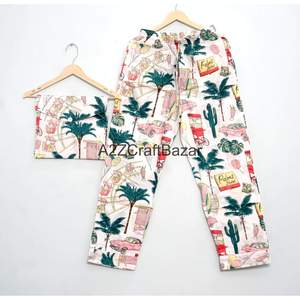 Women's Vintage Floral Printed Cotton <b>Pyjama</b> Set with Long Sleeves Plus Size <b>for</b> <b>Summer</b> & Winter Wear - Product Image 5