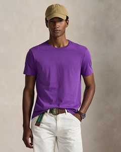T-shirt unisexe en coton violet, col rond, manches courtes, personnalisable avec logo, vierge, décontracté, pour l'été, pour hommes, vente en gros - Product Image 3