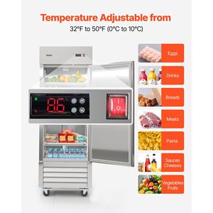 Frigorifero Verticale Professionale per Cucina Commerciale, 29 Pollici L, 22 Cu.Ft, Acciaio Inossidabile, Porta Singola, Auto-Defrost 4 - Product Image 3