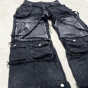 Mejor Artículo: Jeans Vintage de Verano para Hombre, Ajustados, Desgastados, Transpirables y a la Moda, Pantalones Rotos Apilados para Hombre - Product Image 5