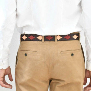 Ceinture en cuir de polo équestre sur mesure de qualité supérieure pour hommes, avec boucle à ardillon, en cuir pleine fleur, broderie, ceinture de sport - Product Image 3