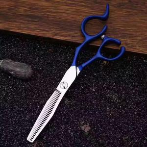 Ciseaux professionnels pour laisser des mèches de cheveux, lame en acier inoxydable, manche bleu, 30 dents, pour droitiers, usage en salon - Product Image 6