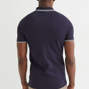 Polo Personalizado para Hombre, Corte Ajustado, Transpirable, de Algodón Piqué, con Cuello con Ribete, Diseño de Manga Corta, Estilo Casual de Negocios, para Golf - Product Image 3