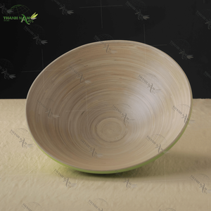 2025 bols à collation en bambou écologiques personnalisés bols à salade jetables de vente chaude pour un usage quotidien fabriqués à la main Vietnam pour classique - Product Image 1