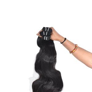 100% non transformé brut pas cher naturel bodywave vendeur vierge faisceaux couleur noire machine double trame brésilien cheveux humains - Product Image 1