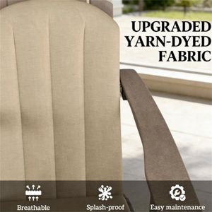 Set di 4 Cuscini Beige per Sedie da Esterno, Cuscini per Sedie da Giardino e Terrazza - Product Image 2