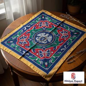 ผ้าพันคอพรีเมียมแบบสั่งทำพิเศษ ดีไซน์พิมพ์ลายแฟชั่น ผ้าคลุมศีรษะ ฮิญาบ ผ้าพันคอเนื้อผ้าไหมนุ่ม สี่เหลี่ยมจัตุรัส คอลเลคชั่นขายส่ง - Product Image 4