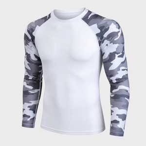 Camiseta Deportiva de Compresión de Manga Larga para Hombre, Ecológica, de Spandex/Poliéster, Transpirable, con Estampado por Sublimación, 240g, de Secado Rápido - Product Image 1
