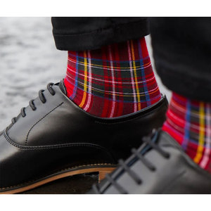 Calcetines de Tartán Royal Stewart, Diseño Clásico de las Tierras Altas, Cómodos para Uso Diario, Calcetines Tradicionales Escoceses - Product Image 5