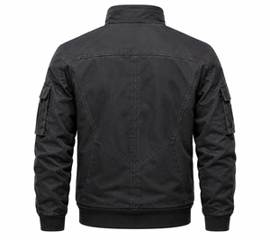 Chaqueta Vaquera Azul Lavada Extra Grande Personalizada, Cortavientos, Ecológica, Unisex, Estilo Urbano, Algodón, Múltiples Bolsillos, OEM, Marca Privada - Product Image 2