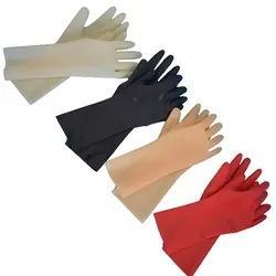 Gants longs brillants rouge vif pour femme, style latex effet mouillé, longueur opéra, pour mode, fête, cosplay, costume, élégants, à haute manchette - Product Image 3