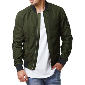 Chaquetas de Hombre de Alta Calidad con Logotipo Personalizado, Chaquetas Bomber Ligeras con Puños Acanalados, Cortavientos Delgadas, Casuales y a la Moda - Product Image 1