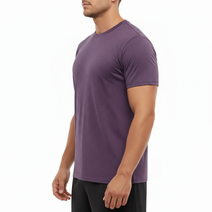 Camiseta de algodón grueso de 300 GSM para hombre, de manga corta, lisa, extragrande, personalizable con logo, para venta al por mayor - Product Image 3