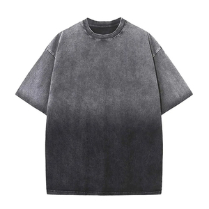 เสื้อยืดแขนสั้นผู้ชายไซส์ใหญ่ ผ้าฝ้าย 100% สีพื้น ซักแล้ว ทรงโอเวอร์ไซส์ คอกลม ผ้าถักเนื้อนุ่ม สวมใส่สบาย - Product Image 2