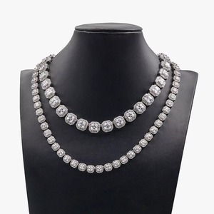 Collection de bijoux de luxe en argent 925 plaqué or rose avec moissanite VVS, collier hip-hop tendance, cadeau idéal pour mariage et fiançailles - Grande Vente - Product Image 2