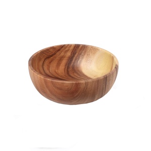 Cuenco de madera con estampado de esmalte de resina para ensalada, conjunto de mesa de plástico con Mango de madera Natural, suministro de fábrica - Product Image 5