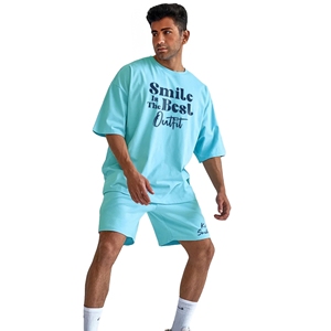 Ensemble T-shirt et Short Unisexe en Coton 100% pour Homme, Collection Été 2026, Style Streetwear, Personnalisable avec Logo - Product Image 3