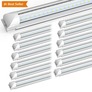 T8 LED tüp 4000k 5000k 6000k günışığı V şekli soğutucu ışığı ampul 4FT 6FT 8FT listelenen fiş Listed ile LED dükkanı işık lamba aksesuarı - Product Image 2