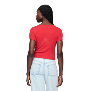 T-shirts décontractés imprimés sur mesure, T-shirts amples et courts de luxe vierges pour femmes, T-shirts en coton de haute qualité pour filles, style streetwear - Product Image 3