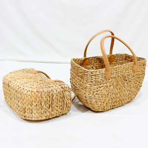 Bolso de mano de artesanía vietnamita de Artex Dong Thap, tejido a mano con junco marino y jacinto de agua, modelo SD1435A-2NA - Product Image 2