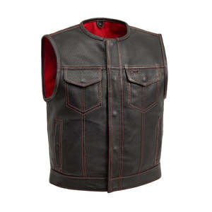 Chaleco de Cuero Vintage para Hombre, Diseño Moderno, Personalizado, Casual, Elegante, de Piel Vacuna, Transpirable, Estilo Motero - Product Image 1