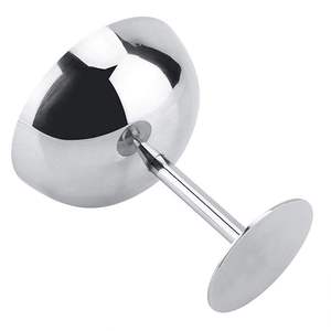 Assiette en acier inoxydable de qualité supérieure, finition argentée, design classique fait main, motif uni, polie, écologique et durable pour mariage - Product Image 1