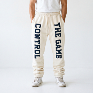 Pantalones de chándal acampanados vintage para hombre al por mayor, con logo personalizado, cortavientos, de poliéster/algodón, gruesos, para invierno - Product Image 6