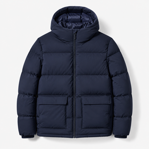 High Street Canvas <b>Waterproof</b> Hooded Turn-down Collar <b>Warm</b> Comfortable High Quality Men's Winter Bomber Puffer <b>Jacket</b> - Product Image 5