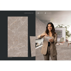 Losas de piedra sinterizada de porcelana brillante Esperda Brown de 1200x2400 mm para pisos y decoración de paredes de hoteles de lujo - Product Image 1